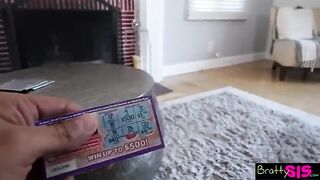 Pervert stepbrother forces his stepsister to suck his cock