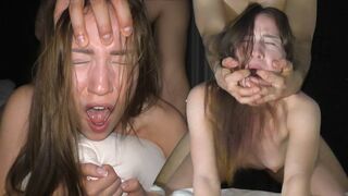 Petite teen college girl gets her pussy smashed hard and rough