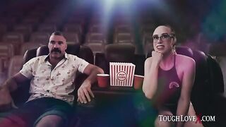 The girl is alone in the cinema with Jackie Hoff