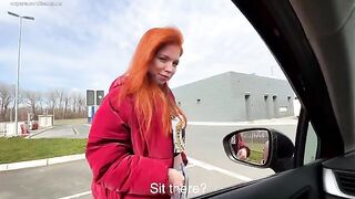 Stranger swallows cock and gets cum on her face
