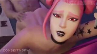 Hentai compilation with stunning 3D animation of Fortnite Haze