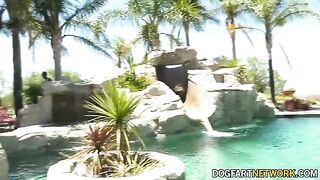 Petite babe Aliya Brynn gets her pussy full of BBCs in a hot interracial gangbang
