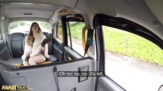 A cabbie fucked the fake passenger with his cock in the car