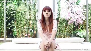 Redhead with an amazing body gets cast for a modeling gig on NetVideoGirls