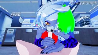 Five Nights at Freddy's Roxanne Wolf hentai 3D uncensored action