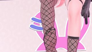 Futa MILF pegs her partner, but after a spanking, she cums herself