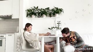 Skinny elegant bitch fucked hard at her home