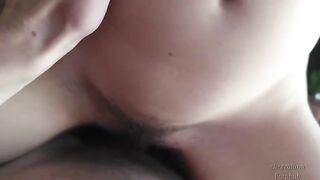 Skinny girl fucks and sucks a cock on a romantic spring fling