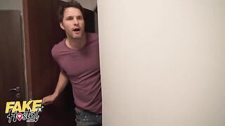 A girl is having an affair with a guy in the hostel