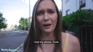 Czech model Stacy Cruz gets screwed in public for cash by agent