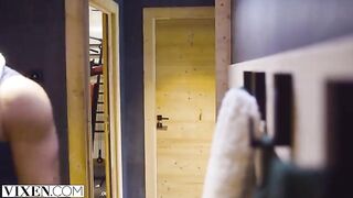 Petite skier Sonya has passionate sex in the Alps