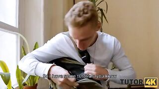 The guy did not finish the college, but he did finish in the mouth of a tutor