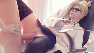 Overwatch Mercy animation with sexy voice, a must-see for fans!