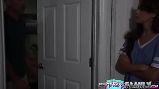 Cute teen Selena Love gets creampied by her muscular stepdad in a steamy scene
