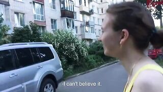 A hot sex escapade with a stunning Russian model in a unexpected encounter