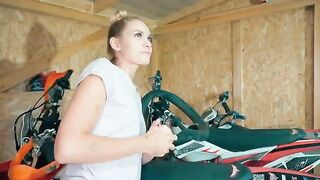 The hottie got fucked hard after fixing my motorcycle