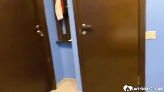 Extra hungry teen gets smashed hard by her horny GF