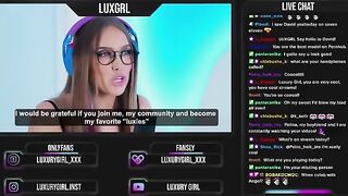 A hot girl fucks with a streamer right in the middle of streaming