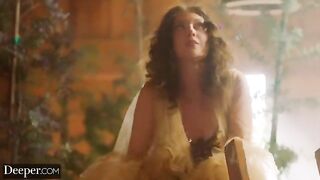 The goddess Elena Koshka has an intense threesome sex with two guys