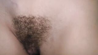 A cute girl with red lips kisses my big cock passionately