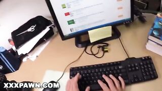 A poor college student, Nicki Ortega, gets fucked in a pawn shop