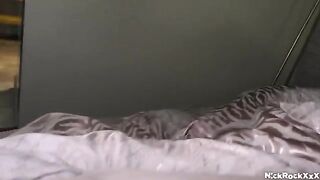 A huge ass of a caucasian friend's daughter is being fucked on his bed