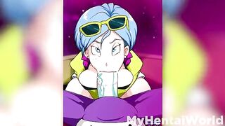 Hentai animation compilation featuring Bulma from Dragon Ball Super with big tits