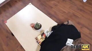 A girl had no money and had rough sex with a debt collector inspired by DEBT4K