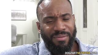 The hot babysitter Avery Black takes care of a fat black dick