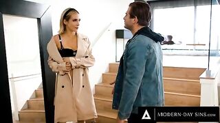 Aiden Ashley gets her pussy smashed for cheating on her BF