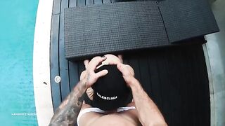 Bikini girl Hansel Grettel gets her pussy filled with cum