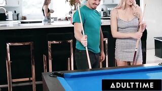 Two hot PAWGs Paige Owens and Kay Lovely share a big cock in an intense scene