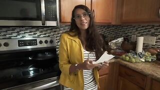 My stepmom squirts me eggs in the morning when my dad's not around
