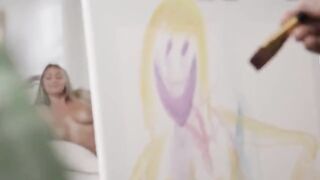 Art class with the hottest girls ever, London River and Kayley Gunner