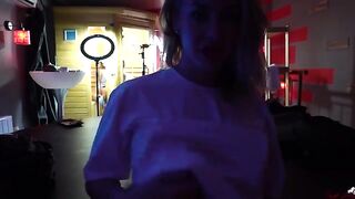 The actress Wet Kelly got horny while acting and started masturbating