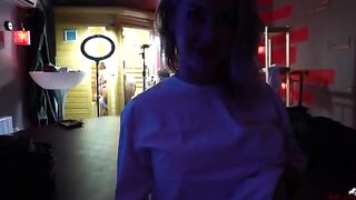 The actress Wet Kelly got horny while acting and started masturbating