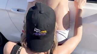 Two guys fucked and spit roasted wife in Nevada desert on the road