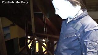 The sexy nurse got fucked on Halloween night