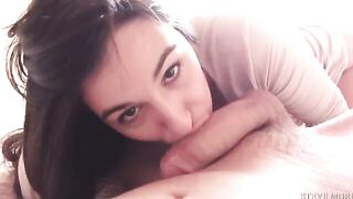 Skinny brunette Danika Morì gets her ass smashed hard