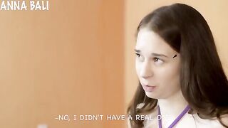 A cute girl caught her stepdad's cock in her pussy during a roleplay session