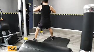 Fucking my crush in the gym restroom with a colleague