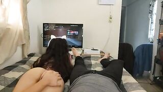I fucked a sexy gamer girl with huge tits last night