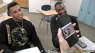 Kenzie Love gets her pussy railed by two BBCs in 2 on 1 action