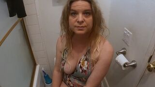 A curvy stepmom helps her stepson get a sperm sample for donation