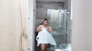 My stepsister caught me spying on her in the shower, and we got intimate