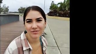A girl was picked up in the park and received a cumshot inside her