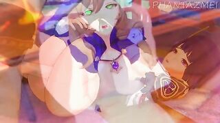 Genshin Impact animated porn with Lisa and Eula in action
