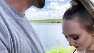 Young PAWG gets fucked outdoors by a big dick on a hot summer day
