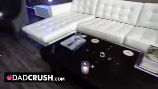 Naughty stepdaughter Kenzie Madison makes stepdaddy forget his anger with deepthroat blowjob