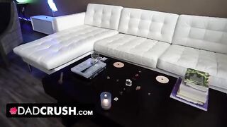 Naughty stepdaughter Kenzie Madison makes stepdaddy forget his anger with deepthroat blowjob